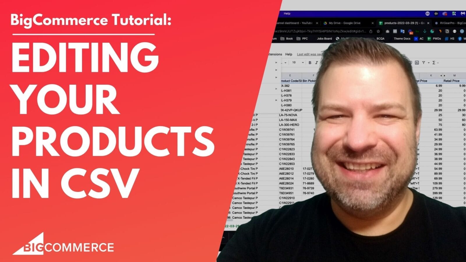 Editing Products via CSV in BC