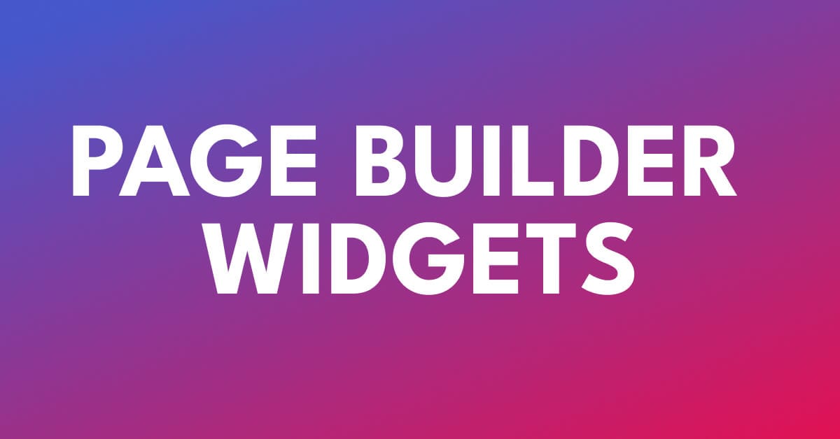 page builder widgets 1